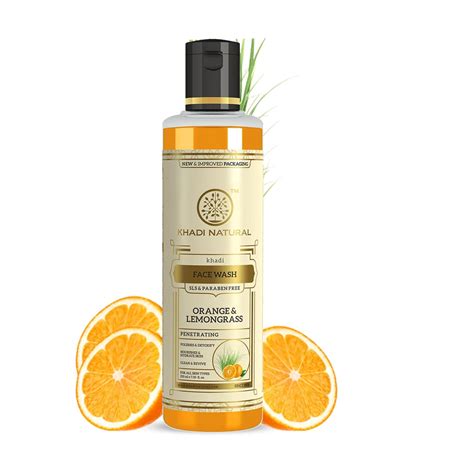 Khadi Natural Orange & Lemongrass Herbal Face Wash | Natural | for ...