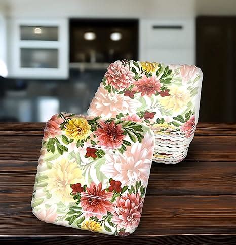 Buy Stylish Melamine Square Small Snack Plates Set of 12 - Perfect for ...