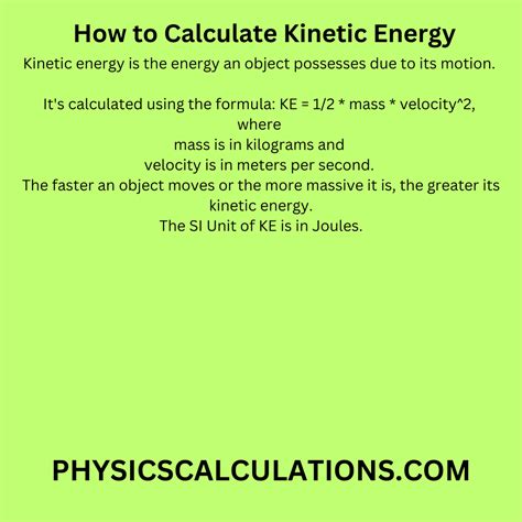 Kinetic Energy Calculator That Shows Work at Robert Keck blog