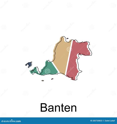 Map of Banten Element Graphic Illustration Template Stock Vector - Illustration of territory ...