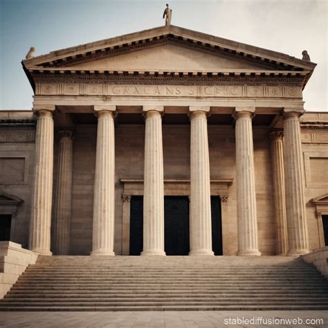 Ancient Greek Bank Building Architecture | Stable Diffusion Online