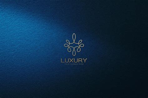 Luxury embossed logo mockup paper | Premium PSD
