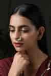 Buy Gold Plated Kundan Nose Ring by Paisley Pop Online at Aza Fashions.