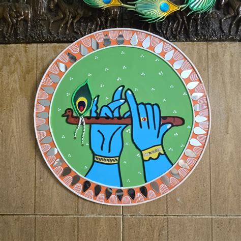 Buy Chitra Artworks_Handmade Mud mirror Painting for Wall Decor (12 x ...