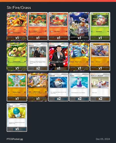 Str/Fire/Grass - Pokémon TCG Pocket