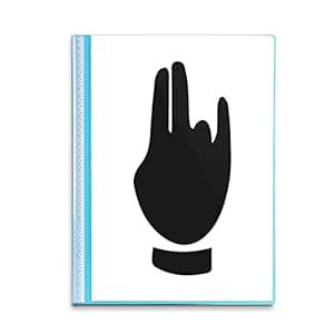no/no Black Gesture Outline Pattern Book Sheet Protectors Portfolio ...