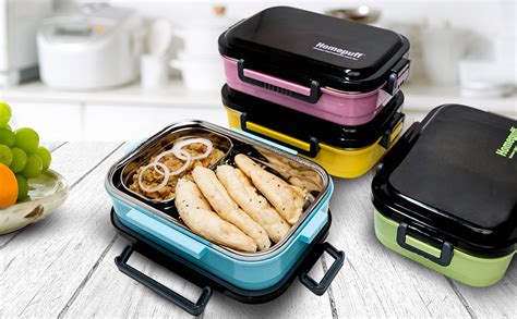 Buy Home Puff Stainless Steel Insulated Lunch Box for School & Office ...