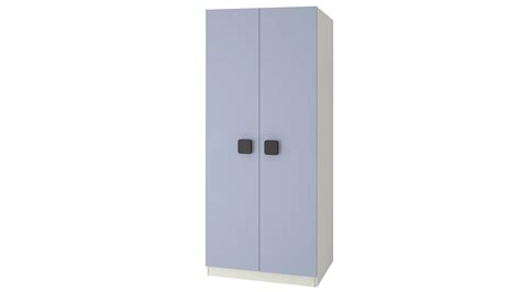 Adona Corolla Double Door Wardrobe w/Square Knobs Davy Grey - Carbon ...