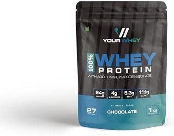 YourWhey 100% Whey Protein with Added Whey Protein Isolate Powder 24g ...