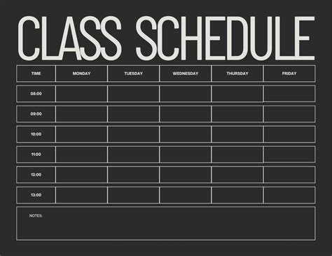Class Schedule Printable 的图像结果