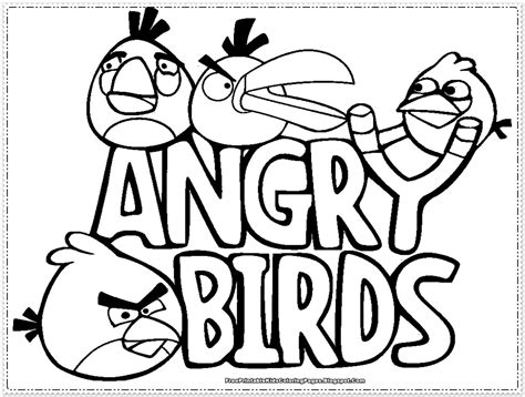 Angry Birds kids Coloring Pages - Free Printable Kids Coloring Pages