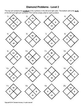 Image result for Diamond Math Problems