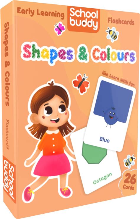 Buy SCHOOL BUDDY® Shapes and Colours Flash Cards for Kids | 27 Early ...