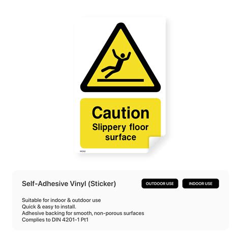Caution Slippery Floor Sign - Workplace Safety - Safety Signs & Stickers