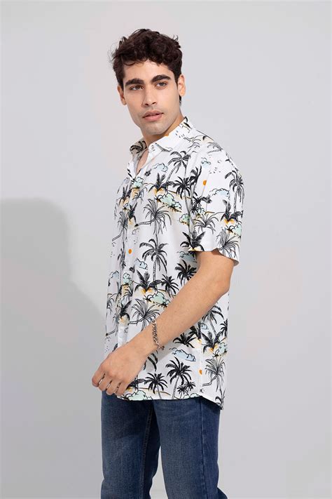 Buy Men's Coco Tree White Shirt Online | SNITCH