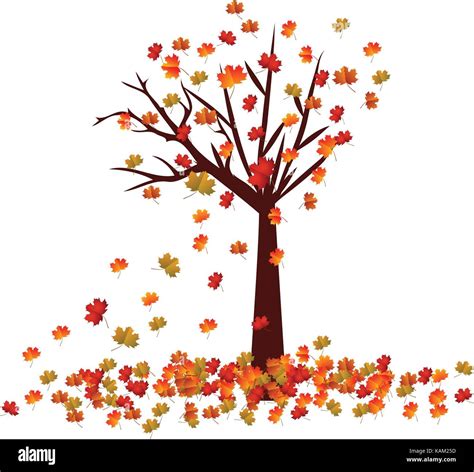 Autumn tree. Fall Leaves Background Stock Vector Image & Art - Alamy