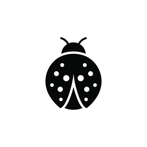 Lady bug simple flat icon vector 14635050 Vector Art at Vecteezy