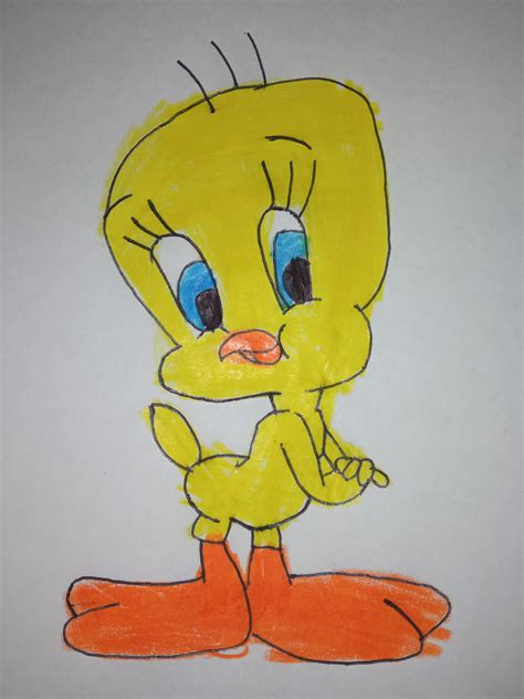 My drawing of Tweety : r/pics