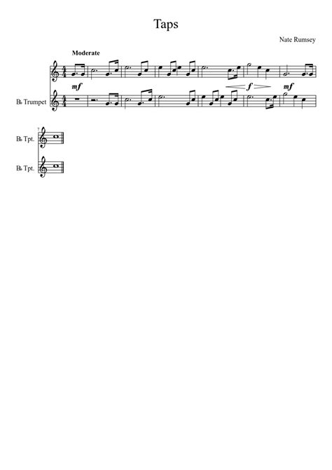 echo taps Sheet Music for Trumpet other (Solo) | MuseScore.com