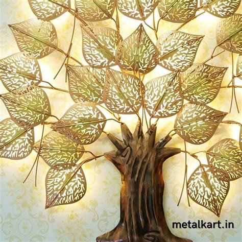 Metallic Backlit Banyan Fig Tree (30 x 30 Inches) - Punam Metalcrafts