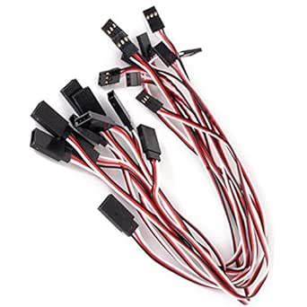 10/20/30 Pcs Red White Black 3 Terminal Male to Female Servo Extension ...