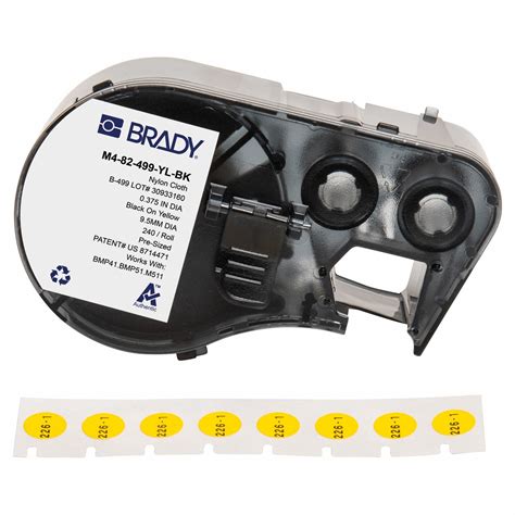 Circle, 3/8 in, Combined Label and Ribbon Cartridge - 808DT0|M4-82-499 ...