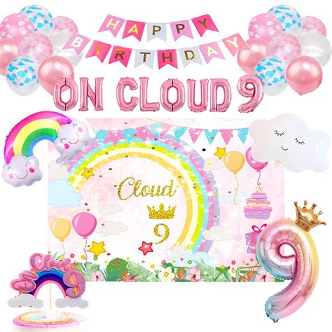 Buy on cloud 9 birthday decorations for girls,on cloud 9 party ...