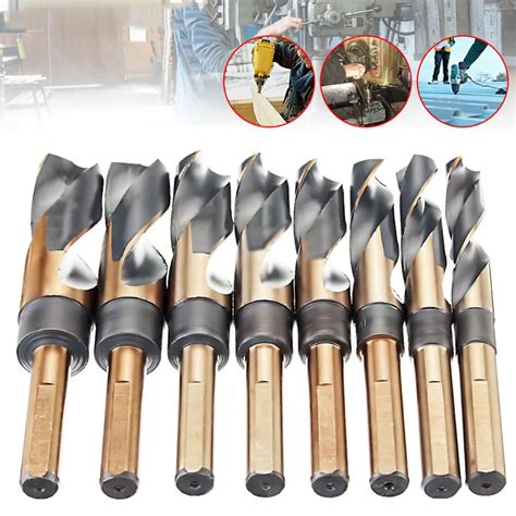 DWZ 8Pcs Lathe Reduced Shank HSS Bench Twist Drill Bit Set CNC Metric ...