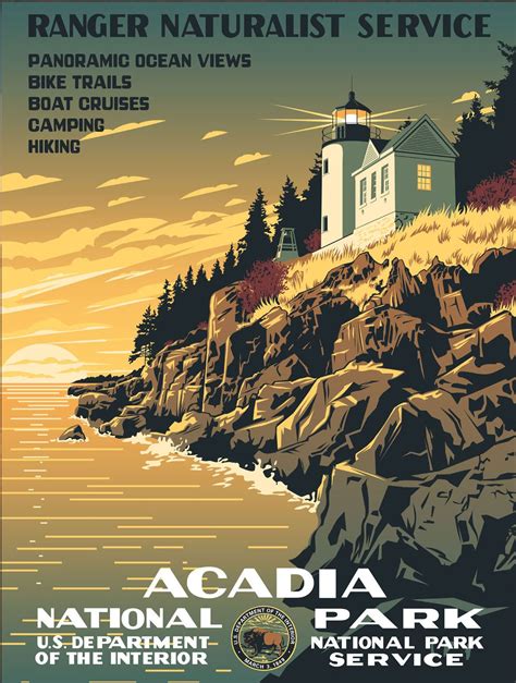 Vintage Reproduction of 1930s Acadia National Park Poster | National ...
