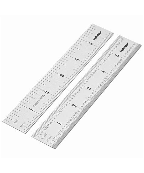 Mr. Pen- Machinist Ruler, 6 Inch, 2 Pack, Stainless Steel with Inch ...