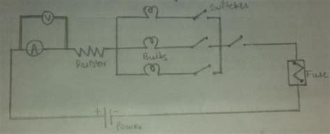 Draw a schematic diagram of the following circuit: One power source and ...