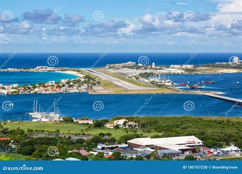 Sint Maarten St. Martin Airport Overview Editorial Stock Photo - Image ...