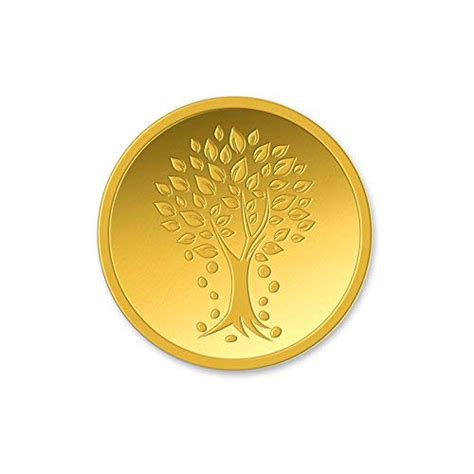 Buy Kundan 4 gm Kalpataru Tree 24KT (999.9) Yellow Gold Coin at Amazon.in