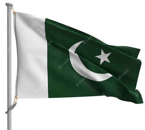 Premium Photo | Pakistan day waving green white color moon star flag ...