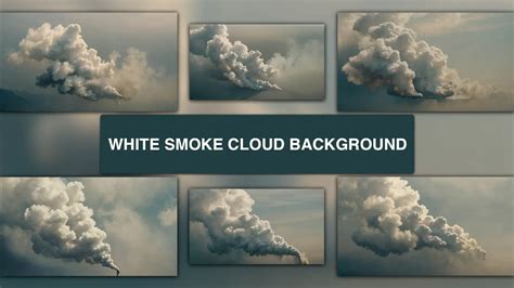 Elegant White Smoke Cloud Displays On Gentle Background | Images