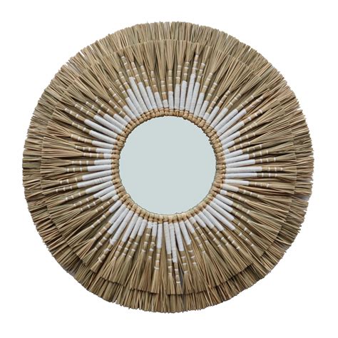 Espejo enmarcado redondo Soleia natural INSPIRE 70 x4 cm | Leroy Merlin