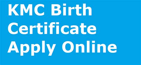 kmc birth certificate form pdf - Cdlu.in
