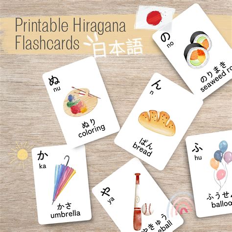 Hiragana Flashcards ,japanese Flashcards, Printablehiragana, Japanese ...