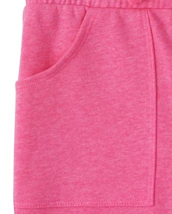 Girls Active French Terry Jogger Pants - PINK | The Children's Place