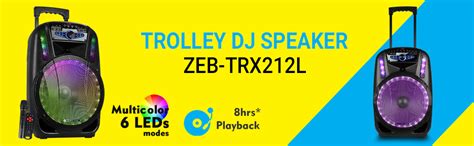 Zebronics ZEB-TRX212L Trolley Speaker with Bluetooth Supporting, USB ...