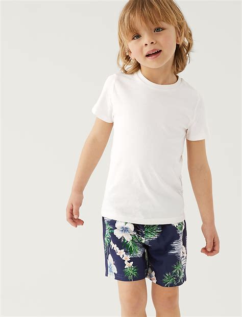 Buy Hawaiian Print Swim Shorts (2-8 Yrs) at Marks & Spencer