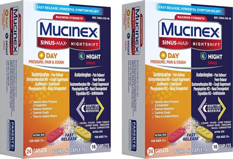 Buy Maximum Strength Mucinex Sinus-Max Day Pressure, Pain & Cough ...