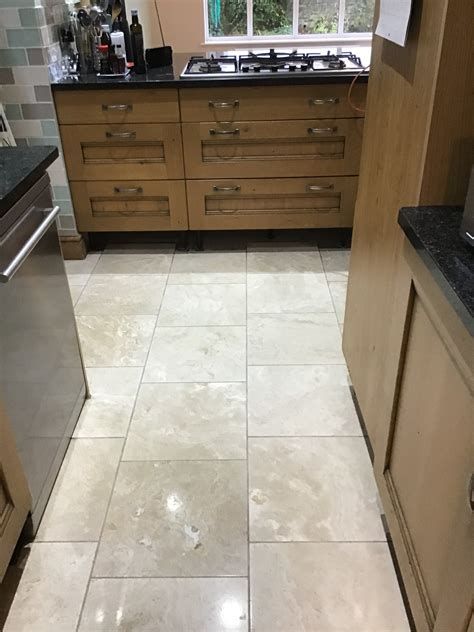 Filling Holes and Renovating a Travertine Kitchen Floor in ...