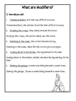 Image result for Modifiers Exercises