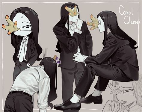 coral glasses (ena and 1 more) drawn by p_(pm_611a) | Danbooru