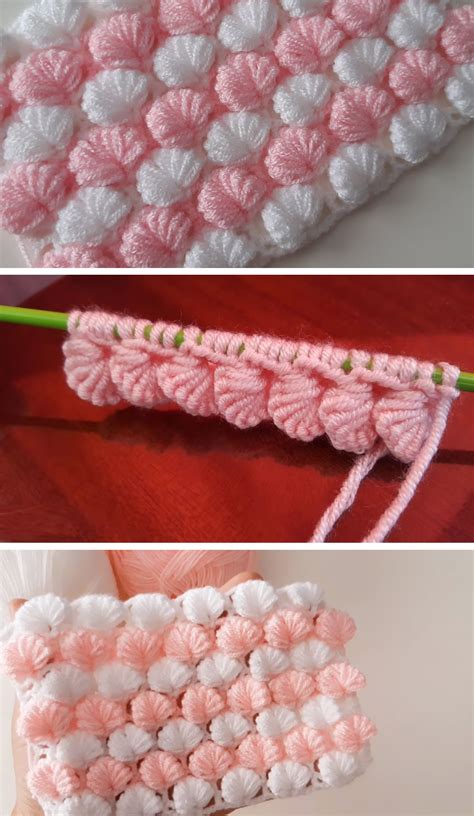 Shell Stitch Blanket Tutorial 的图像结果