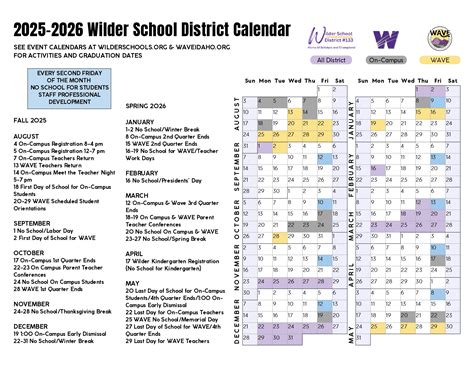Wilder School District 133 id Calendar 25-26 Revised [pdf] - EduCounty