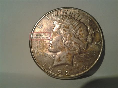 1922 - S Peace Liberty Silver One Dollar Coin