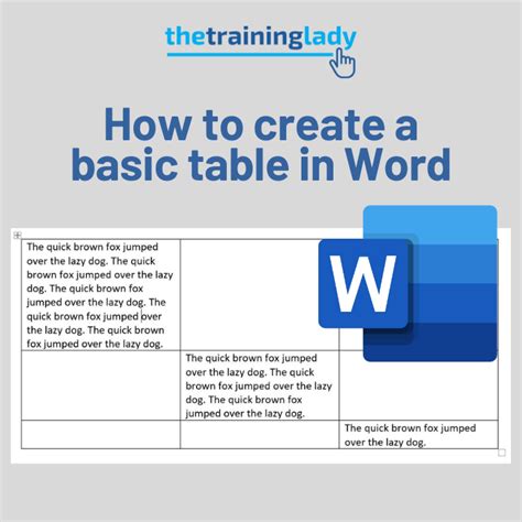 Image result for Word Create a Table