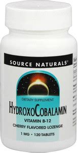 Source Naturals HydroxoCobalamin, Vitamin B12, Cherry Flavored Lozenge ...